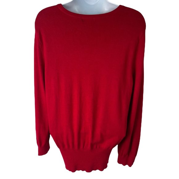 PREMISE STUDIO button front long sleeves red cardigan Large - Picture 2 of 6